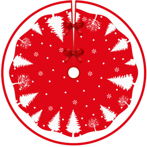 Jupe de sapin de Noël de 120 cm de diamètre, tabliers de fond pour sapin de Noël, décoration de sapin de Noël, décoration d'intérieur (Style 16) (1/5)