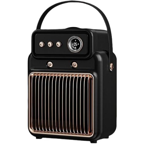 Chauffage de bureau silencieux, protection contre la surchauffe, humidification intérieure, ventilateur d'espace intérieur, noir (1/3)