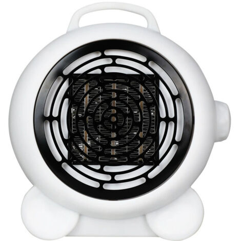 Radiateur soufflant, radiateur de bureau, réglable sur 3 vitesses, anti-basculement, anti-surchauffe, blanc (1/5)