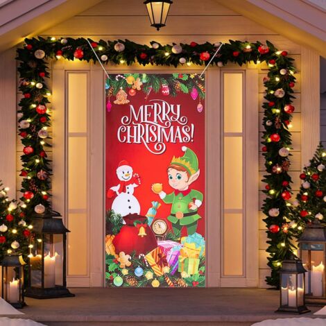 Décoration de Noël, convient pour une utilisation intérieure et extérieure, Noël, décoration de la maison, 73 x 35 pouces, style 6. (1/5)