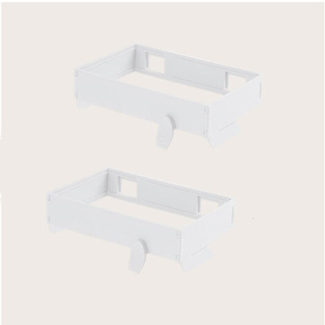Poubelle pliable, adaptée aux comptoirs de cuisine, essentiels de cuisine, support mural pour sac en plastique (blanc, 2 pièces)