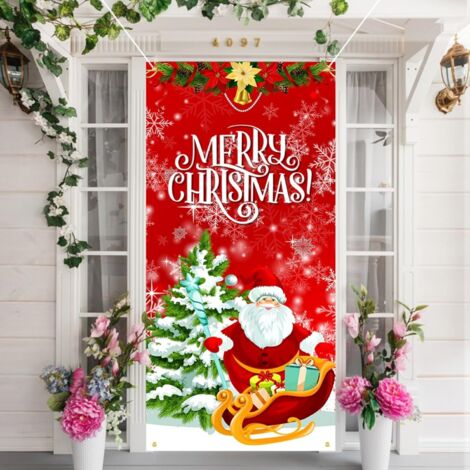 Décoration de Noël, convient pour une utilisation intérieure et extérieure, Noël, décoration de la maison, 73 x 35 pouces, style 2. (1/5)