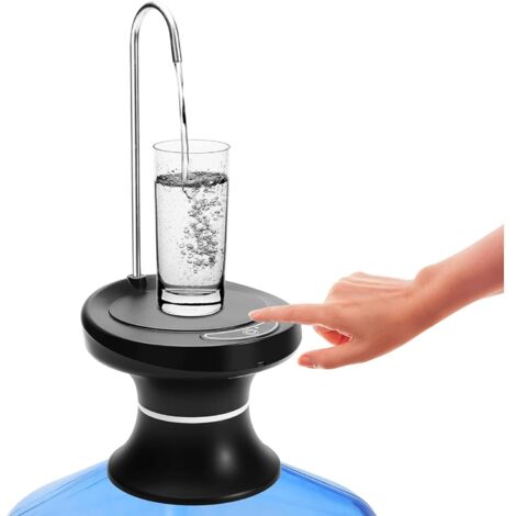 Distributeur d'eau USB à pompe - Eau potable automatique pour bureau, camping, cuisine (360°), noir (1/5)