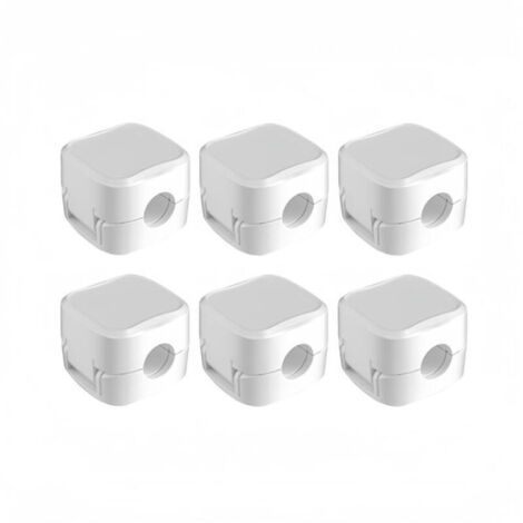 Clips de câbles magnétiques, gestion des câbles sous le bureau, supports de câbles autocollants pour bureau à domicile, blanc, 6 pièces. (1/5)