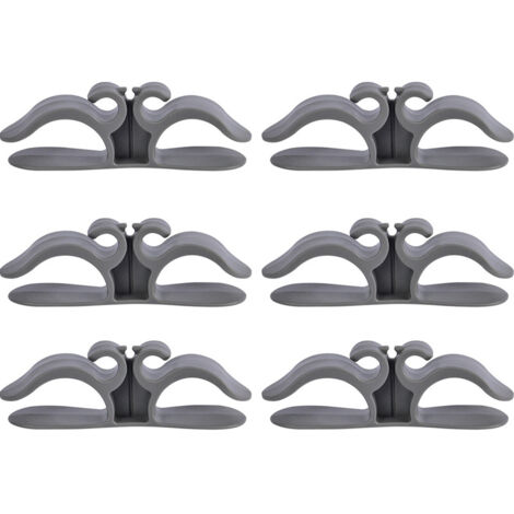 Organisateur de cordon de cuisine, 9,6 x 3 cm, petit enrouleur de cordon multifonctionnel pour appareils de cuisine, gris, 6 pièces. (1/5)