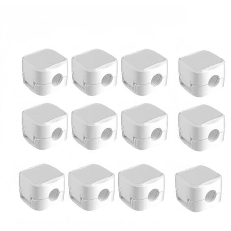 Clips de câbles magnétiques, gestion des câbles sous le bureau, supports de câbles autocollants pour bureau à domicile, blanc, 12 pièces. (1/5)