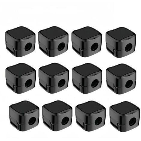 Clips de câbles magnétiques, gestion des câbles sous le bureau, supports de câbles autocollants pour bureau à domicile, noirs, 12 pièces. (1/5)