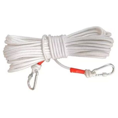 Corde à linge, corde à linge de voyage portable, corde à linge coupe-vent de haute qualité (blanche) (1/5)