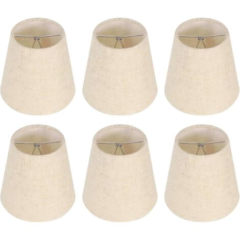 Petits abat-jour à clipser sur l'ampoule, lot de 6 abat-jour pour lustre, 8,9 x 12,7 x 14 cm, petit abat-jour de remplacement pour lustre.