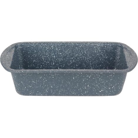 Ce moule à gâteau rectangulaire possède un revêtement antiadhésif, est fabriqué en acier au carbone et est garanti sans PFOA. Il résiste à une température de cuisson jusqu'à 220 °C. (1/5)
