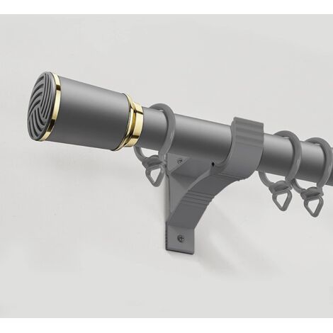 Tringle à rideau de douche télescopique de 27 à 47 pouces (0,7 à 1,2 m) avec support, adaptée aux fenêtres ou aux salles de douche (gris, 1 pièce) (1/5)
