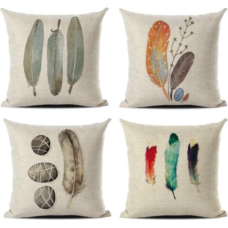 100 housses de coussin à motifs animaux et végétaux, motif Arbre de Vie, taies d'oreiller pour canapé, adaptées au salon et à la chambre, 45x45 cm, garnissage en duvet. (1/5)