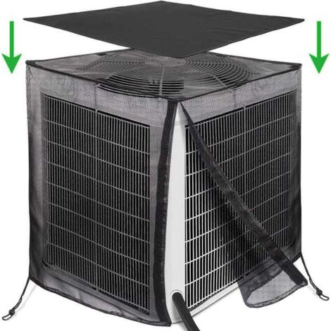 (S) Housse de climatiseur, remplacement en maille pour housse de climatiseur pour unité extérieure, maille complète et amovible (1/5)