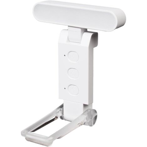 Lampe de lecture à pince rechargeable par USB, protection des yeux avec minuterie, idéale pour les amoureux des livres et les voyages (blanche)