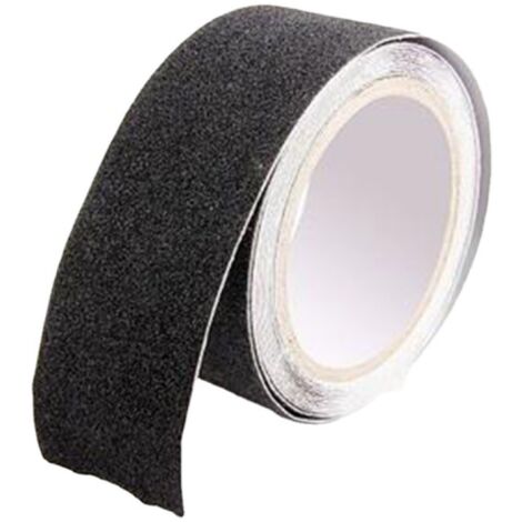 Bande antidérapante, noire, type haute pression, 1 bande par paquet, convient pour les escaliers, 5 cm x 5 m. (1/5)