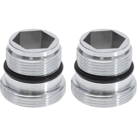 Lot de 2 adaptateurs mâle-mâle M18,5-M22 compatibles avec IKEA, GROHE et les robinets mitigeurs Neoperl TJ. Adaptateur en laiton. (1/5)
