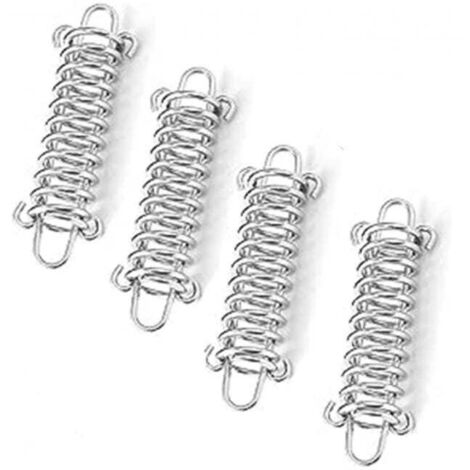 Boucle de corde à ressort, 4 pièces, tendeur de ressort en acier inoxydable haute résistance, boucle de corde de tente pour camping en plein air, rand (1/5)
