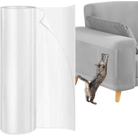 20cm300cm Anti Griffe Chat Canapé - Protection Canape Chat Anti Griffe, Sticker Transparent Autocollant pour Meubles Porte Mur Canapé Tapis