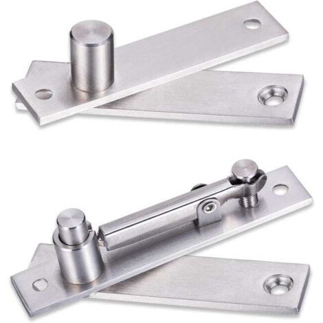 Charnière de porte pivotante dissimulée à 360 degrés en acier inoxydable robuste avec vis de réglage pour portes en bois et étagères (1/5)
