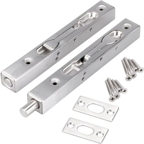 Cadenas de boîte dissimulé en acier inoxydable, cadenas de boîte antivol à double ouverture, 15 cm (2 cadenas, argent). (1/5)