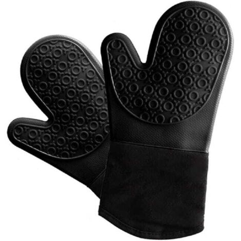 Gants de Cuisine en Silicone 36 x 18,5 cm – Résistants à la Chaleur Jusqu'à 500°C, Idéaux pour Barbecue, Four, Micro-ondes (1/5)