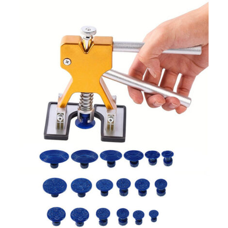 Kit de débosselage sans peinture pour carrosserie automobile, outils de réparation pour impacts de grêle, (taille : avec 18 ventouses)