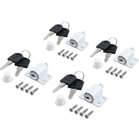 Verrous de fenêtre complets, verrous de porte coulissante, limiteurs de verrouillage de porte coulissante, blancs (1/5)