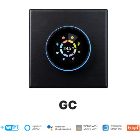 Thermostat Wi-Fi - Thermostat programmable à écran tactile série 7000 pour chauffage par chaudière, compatible avec Alexa et Google Home. (1/5)