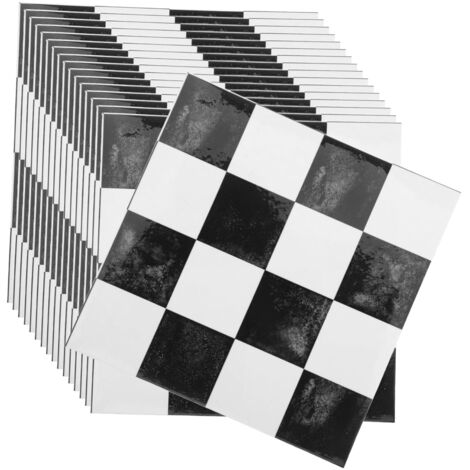 Lot de 30 stickers muraux autocollants pour carrelage, à décoller et coller, en vinyle amovible, pour cuisine et salle de bain.
