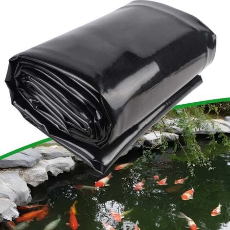Revêtement de bassin en PEHD de 20 mil pour bassins extérieurs, revêtement d'étang à poissons avec flexibilité et ductilité, 300 x 400 cm