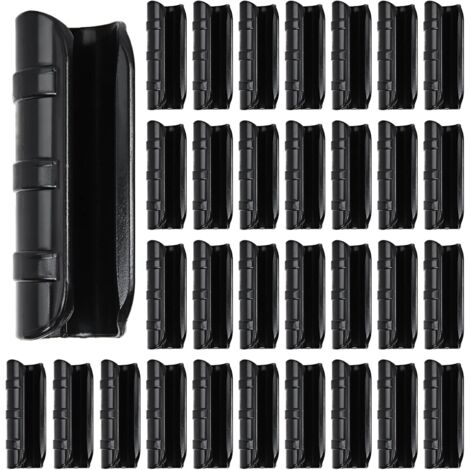 50 pinces de serrage de 22 mm (0,9 pouce) en plastique ABS noir pour serres, films de protection solaire et abris de jardin (1/5)