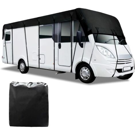 Housse universelle pour camping-car, en tissu Oxford 210D, résistante au gel et aux UV, avec sangles rétractables (6,5 m x 3 m).