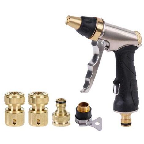 Pistolet à eau de jardin nettoyeur haute pression, connecteur de robinet, pour l'arrosage et le nettoyage du jardin (1/5)