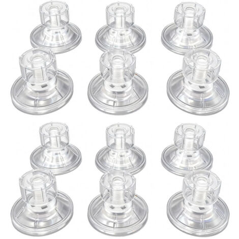 Ventouses de rechange pour aquarium, lot de 12 petites vis transparentes en plastique de 6,0 cm (1/5)