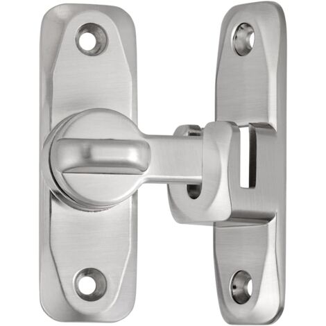 Serrure intérieure coulissante pour porte, verrou de porte pivotant à 90°, pêne antivol, argent (1/5)