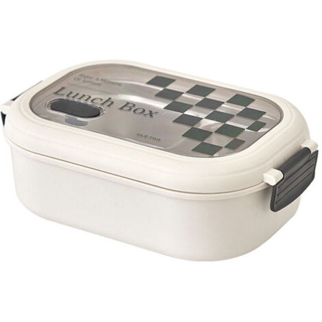 Boîte Bento 2 Compartiments Isotherme en Acier Inoxydable, Boîte Repas Hermétique Portable pour École et Bureau (1/4)