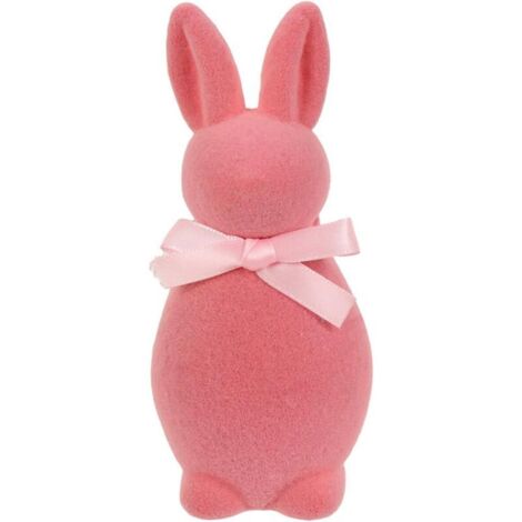 Décoration de Pâques Intérieure – Set de Décorations Lapins et Accessoires pour Table de Printemps,20x9x8.5cm,Rose (1/4)