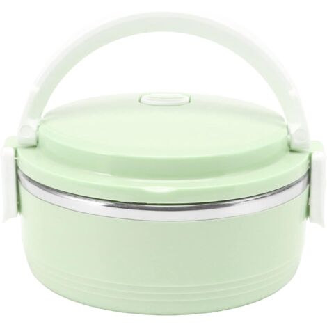 Cette boîte à lunch isotherme portable est fabriquée en acier inoxydable 304 et est parfaite pour une utilisation scolaire. (1/4)