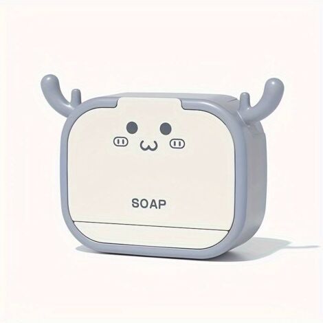 Porte-savon mural, support à savon en forme de bois de cerf, plateau d'égouttage, étagère de rangement pour savon, accessoires de salle de bain (1/5)