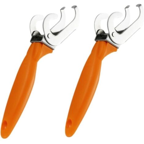 2 pièces Pince Inox Anti-brûlure pour Bol et Plat Chaud Préhenseur Flexible pour Cuisine Barbecue et Four Lot (1/5)