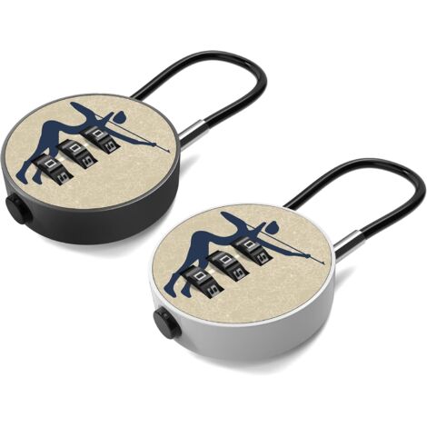 Mini cadenas à combinaison (lot de 2) pour valises, casiers de salle de sport et fermetures éclair de sacs à dos. (1/5)