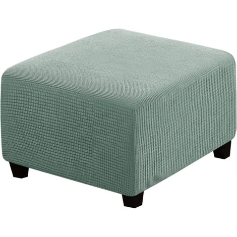 Housse de tabouret carrée élastique pour tabouret de rangement et repose-pieds (vert pin) (1/5)