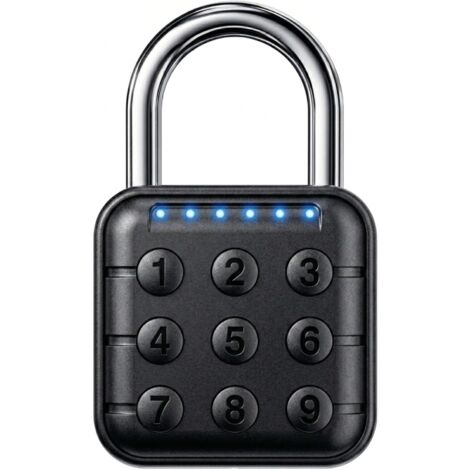 Clé à code : serrure à code numérique de 6 chiffres, serrure en alliage de zinc étanche, adaptée aux armoires, salles de sport, voyages, etc. (1/5)