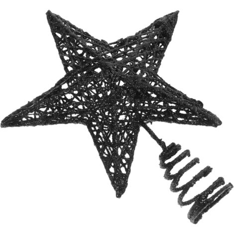 Étoile de Noël noire pour sapin de Noël - Décoration festive - Design élégant - Montage facile - Crée une ambiance de Noël (1/4)