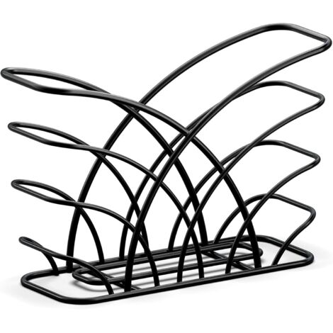 Porte-serviettes en fer argenté – Distributeur de serviettes vertical haut de gamme, adapté aux cuisines, restaurants, bars et pique-niques (Noir). (1/5)