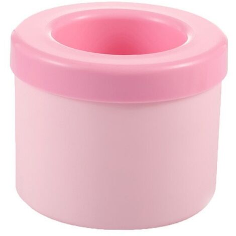 Cylindre Ice treillis silicone pétrissage ice maker Cup accueil avec couvercle réutilisable seau à glace cylindre (2 pièces，rose) (1/5)
