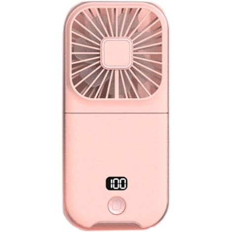 Mini ventilateur portable, ventilateur de poche rechargeable par USB, petit ventilateur de poche silencieux (rose) (1/4)