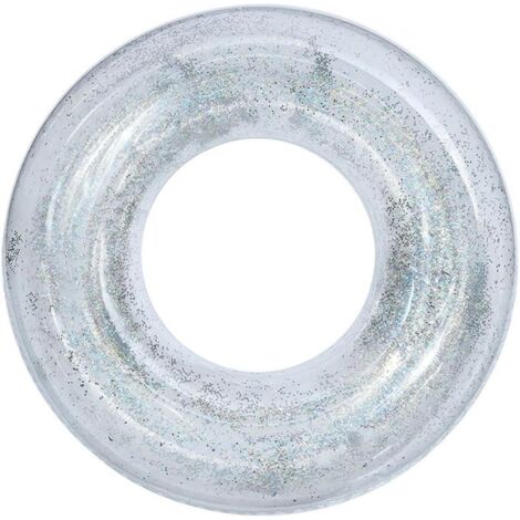 Bouée de natation transparente à paillettes scintillantes, diamètre intérieur de 35 cm (16 ans et plus) (1/5)