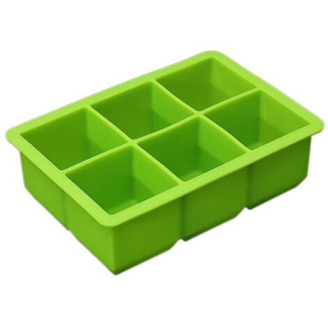 Bac à glaçons avec couvercle boîte à glaçons carrée pour whisky, cocktails et maison pour garder les boissons froides (vert- set de 2) (1/5)