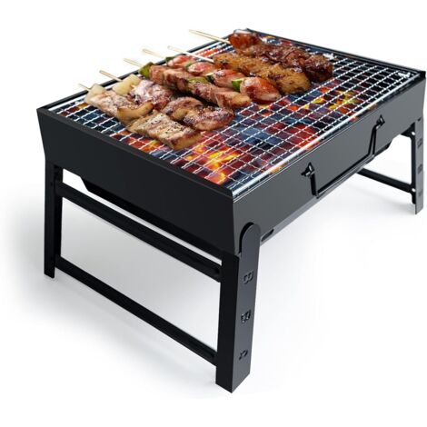 Ce barbecue à charbon portable et pliable est parfait pour les pique-niques, le camping et les voyages. (1/4)